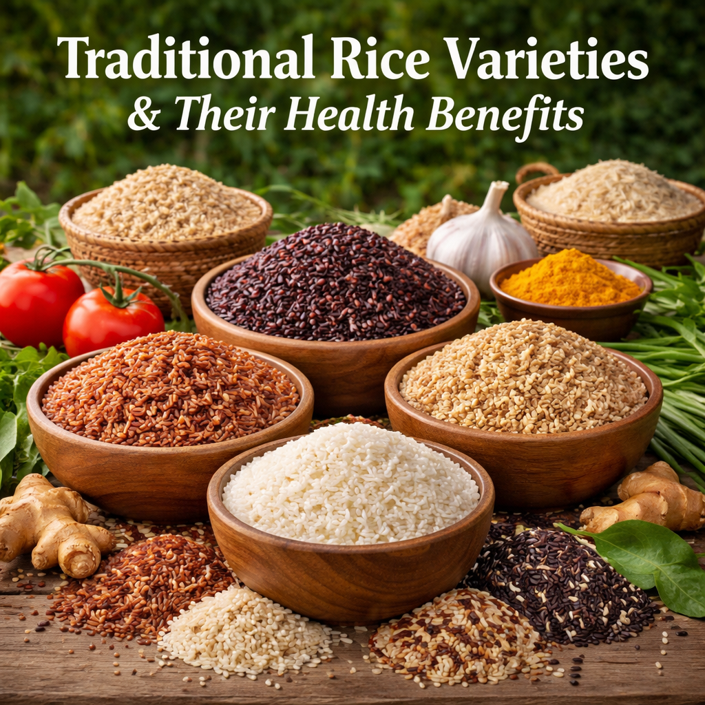 Traditional rice varieties and ingredients
