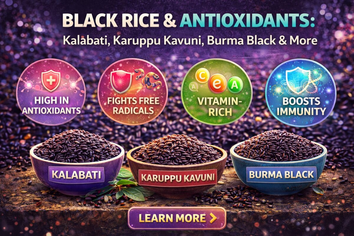 Black rice varieties and health benefits